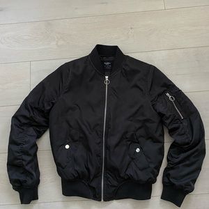 Bershka Black Bomber Jacket size small